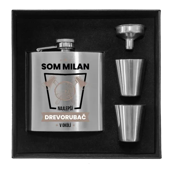 Ploskačka v krabičke Najlepší v okolí - drevorubač