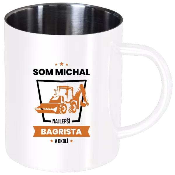 Nerezový hrnček Nejlepší v okolí - bagrista - kopie