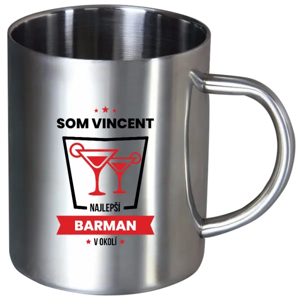 Nerezový hrnček Najlepší v okolí - barman