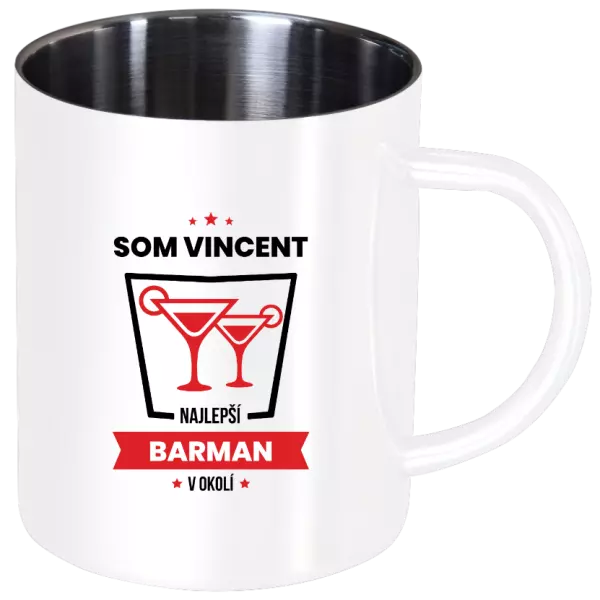 Nerezový hrnček Najlepší v okolí - barman