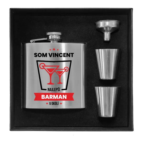 Ploskačka v krabičke Najlepší v okolí - barman