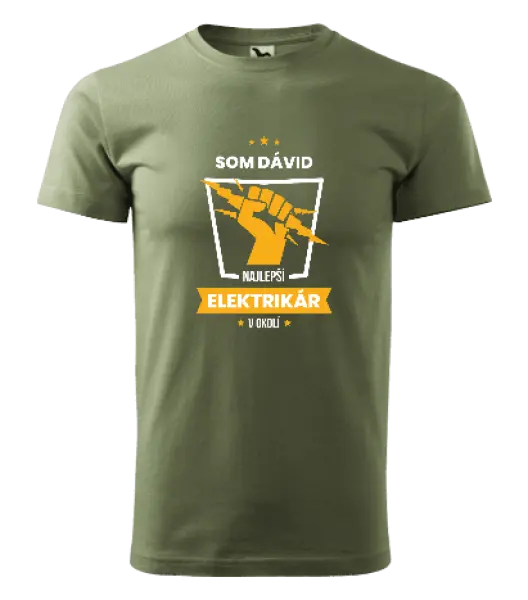 Pánske tričko Nejlepší v okolí - elektrikář - kopie