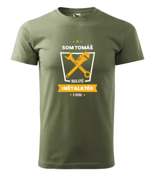 Pánske tričko Najlepší v okolí - inštalatér