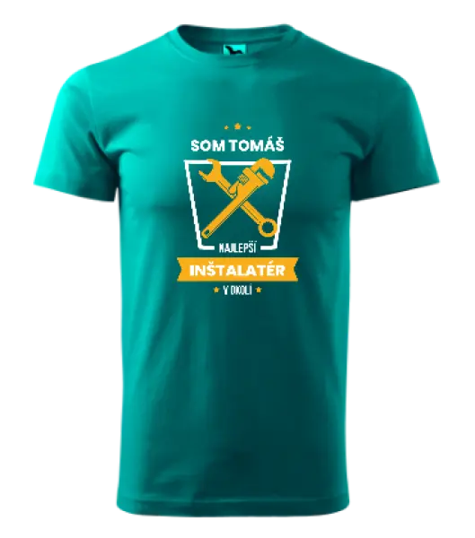 Pánske tričko Najlepší v okolí - inštalatér