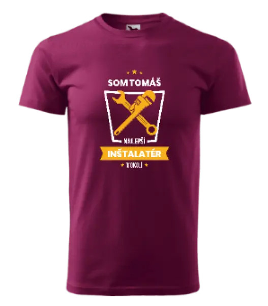 Pánske tričko Najlepší v okolí - inštalatér