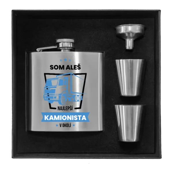 Ploskačka v krabičke Najlepší v okolí - kamionista