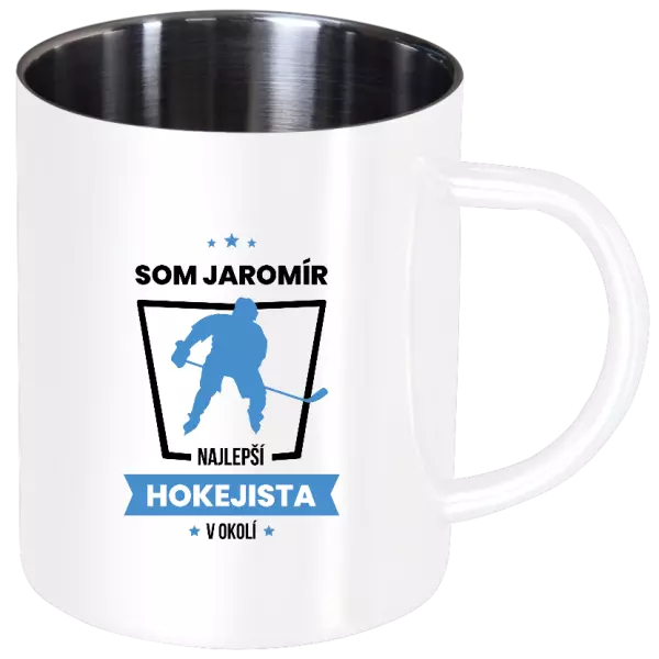 Nerezový hrnček Nejlepší v okolí - hokejista - kopie