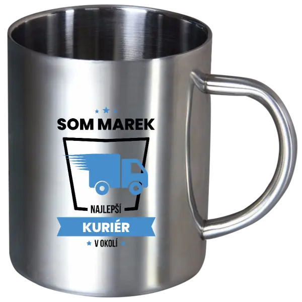 Nerezový hrnček Najlepší v okolí - kuriér