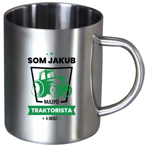 Nerezový hrnček Nejlepší v okolí - traktorista - kopie