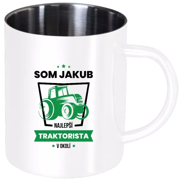 Nerezový hrnček Nejlepší v okolí - traktorista - kopie