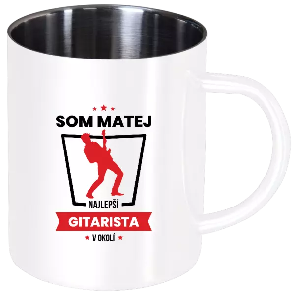 Nerezový hrnček Nejlepší v okolí - kytarista - kopie