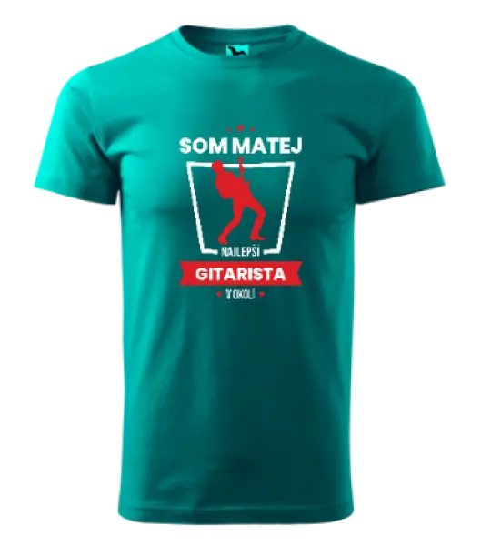 Pánske tričko Nejlepší v okolí - kytarista - kopie