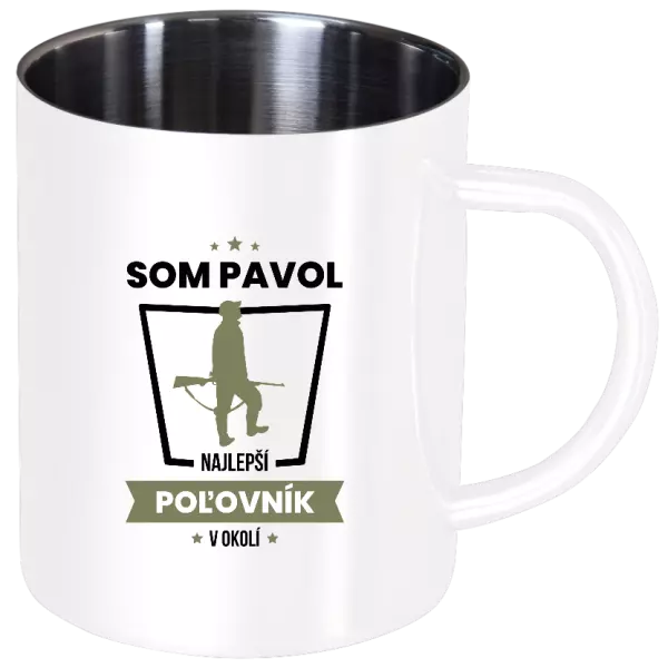 Nerezový hrnček Najlepší v okolí - poľovník