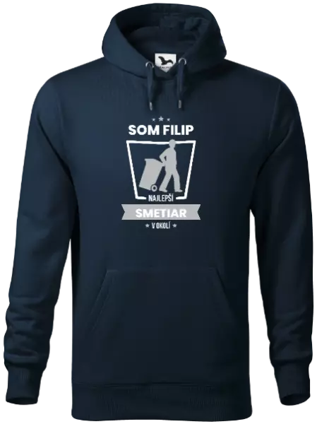 Pánska mikina Najlepší v okolí - smetiar