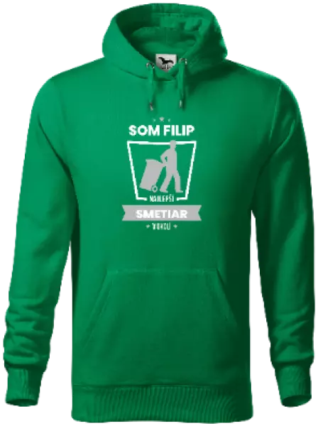 Pánska mikina Najlepší v okolí - smetiar