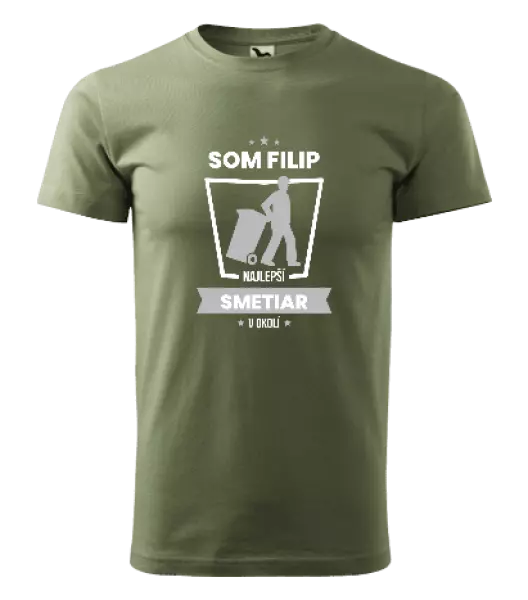 Pánske tričko Najlepší v okolí - smetiar