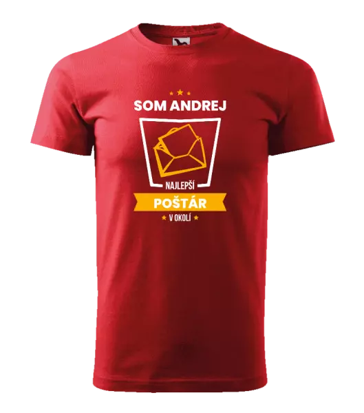 Pánske tričko Najlepší v okolí - poštár