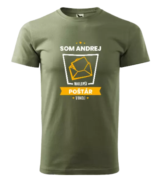 Pánske tričko Najlepší v okolí - poštár