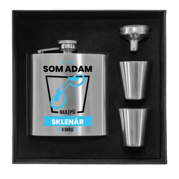 Ploskačka v krabičke Najlepší v okolí - sklenár