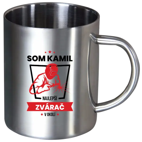 Nerezový hrnček Najlepší v okolí - zvárač