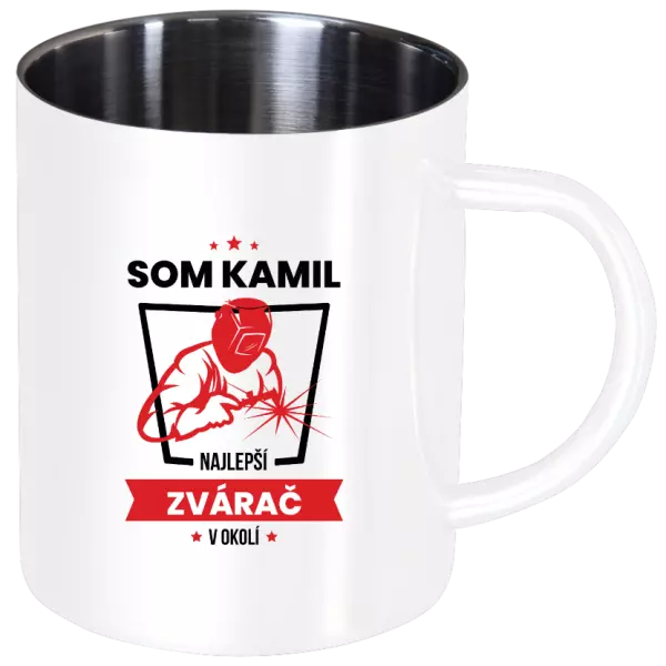 Nerezový hrnček Najlepší v okolí - zvárač