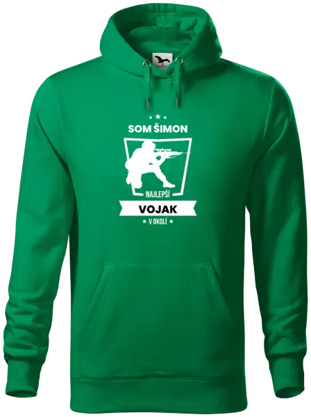 Pánska mikina Najlepší v okolí - vojak
