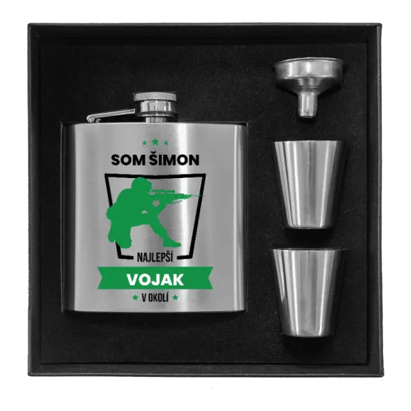 Ploskačka v krabičke Najlepší v okolí - vojak