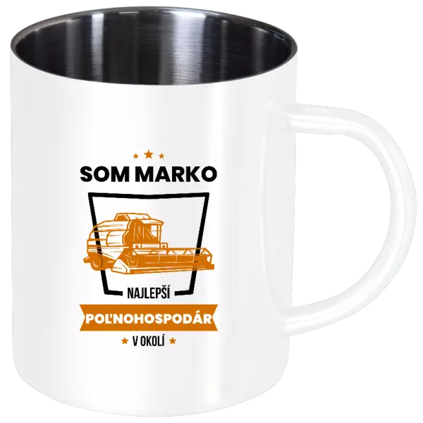 Nerezový hrnček Najlepší v okolí - poľnohospodár