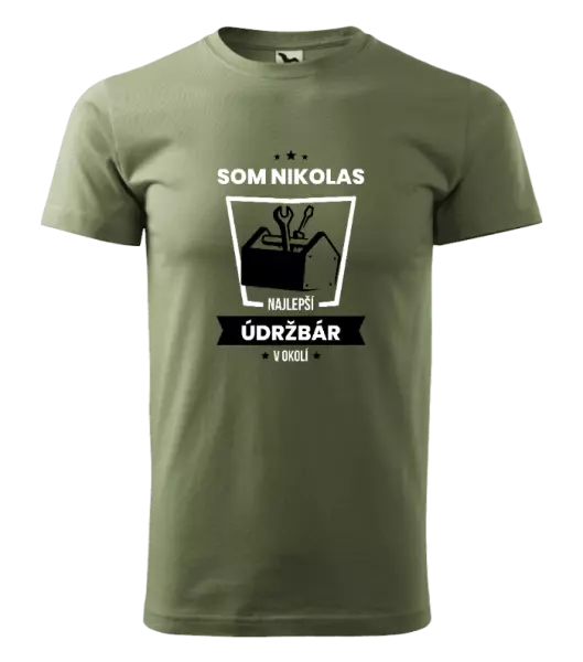 Pánske tričko Najlepší v okolí - údržbár