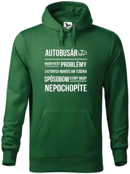 Pánska mikina Musím riešiť problémy - autobusár