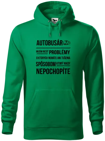 Pánska mikina Musím riešiť problémy - autobusár