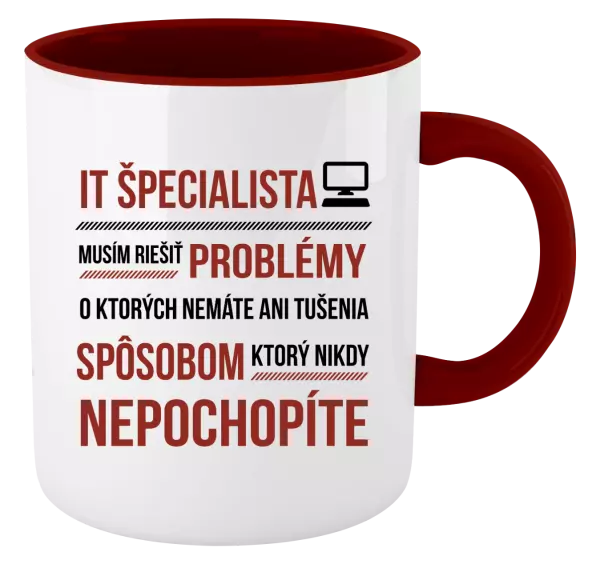 Hrnček  Musím riešiť problémy - IT špecialista