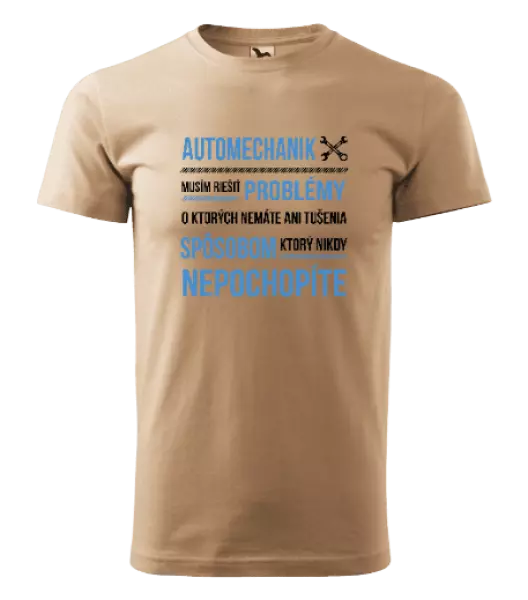 Pánske tričko Musím riešiť problémy - automechanik