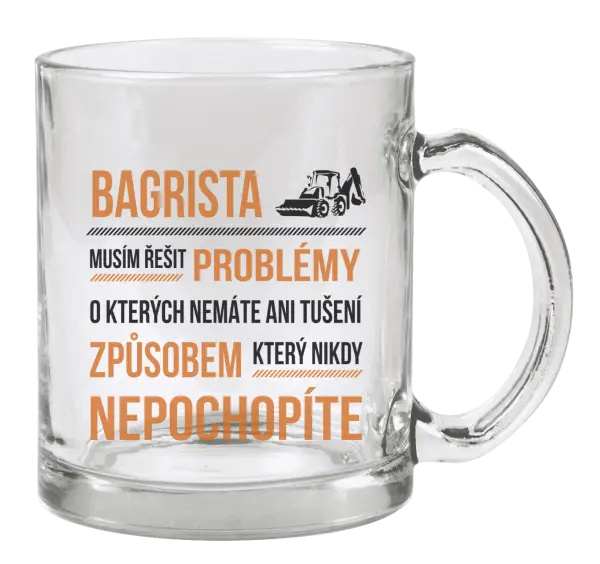 Hrnček Musím riešiť problémy - bagrista