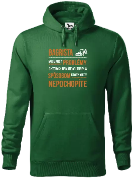 Pánska mikina Musím riešiť problémy - bagrista