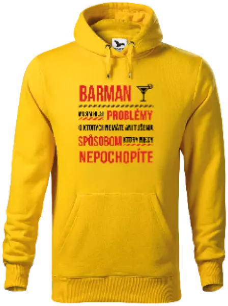 Pánska mikina Musím riešiť problémy - barman
