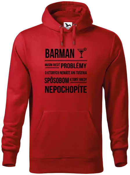Pánska mikina Musím riešiť problémy - barman