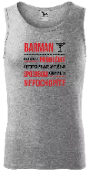 Pánske tielko Musím riešiť problémy - barman
