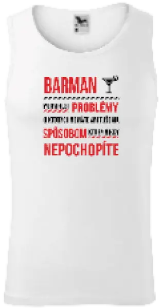Pánske tielko Musím riešiť problémy - barman