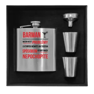 Ploskačka v krabičke Musím riešiť problémy - barman