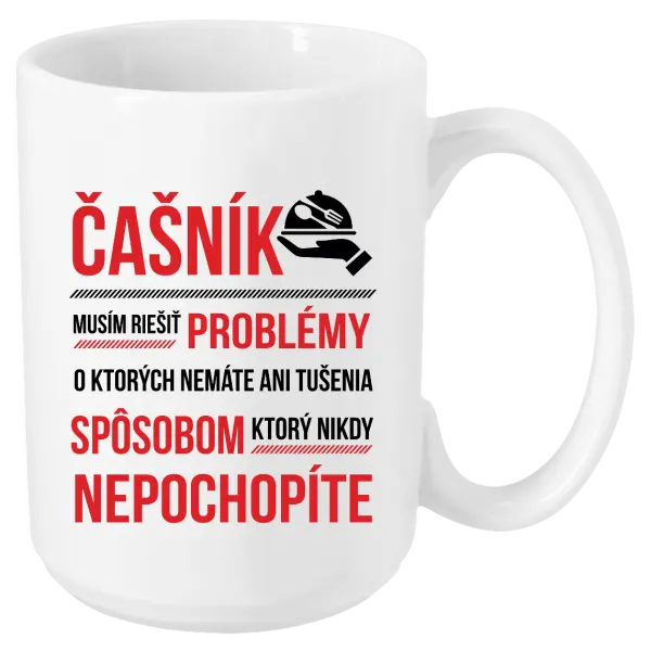 Hrnček Musím riešiť problémy - čašník