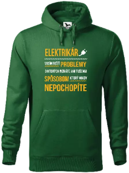 Pánska mikina Musím riešiť problémy - elektrikár