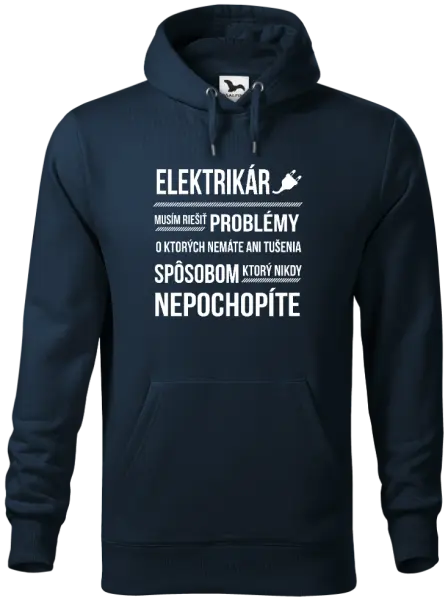 Pánska mikina Musím riešiť problémy - elektrikár