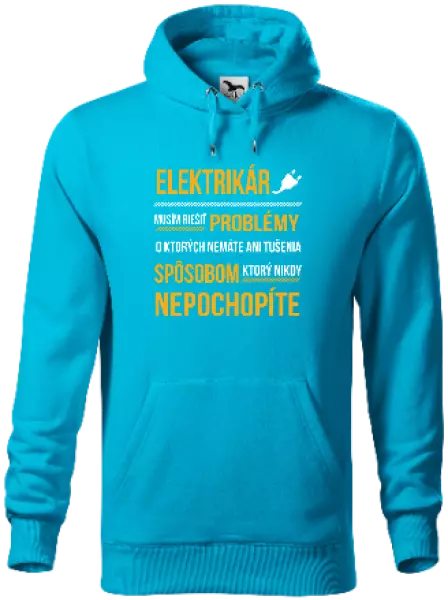 Pánska mikina Musím riešiť problémy - elektrikár