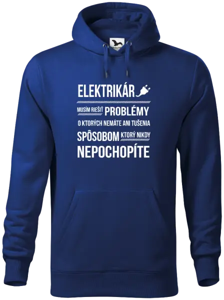Pánska mikina Musím riešiť problémy - elektrikár