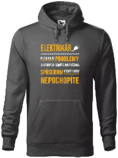 Pánska mikina Musím riešiť problémy - elektrikár