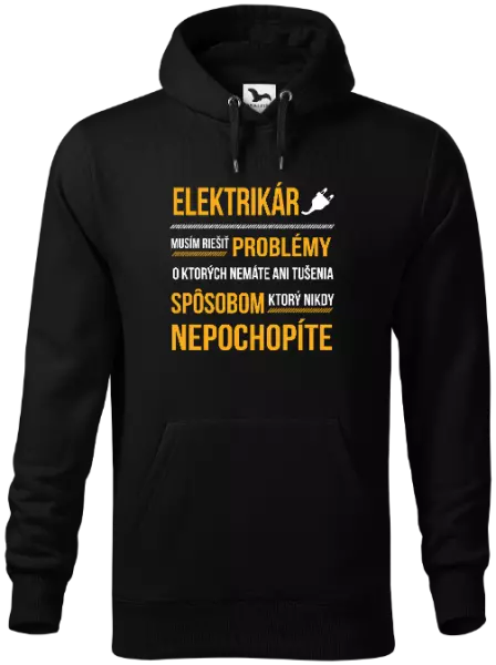 Pánska mikina Musím riešiť problémy - elektrikár