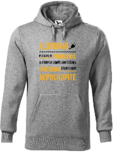 Pánska mikina Musím riešiť problémy - elektrikár