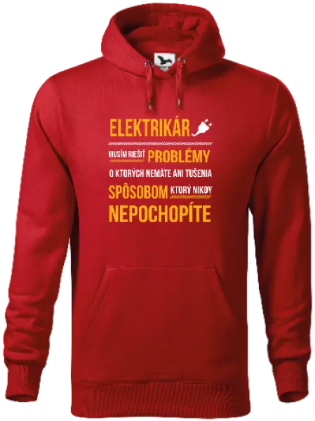 Pánska mikina Musím riešiť problémy - elektrikár