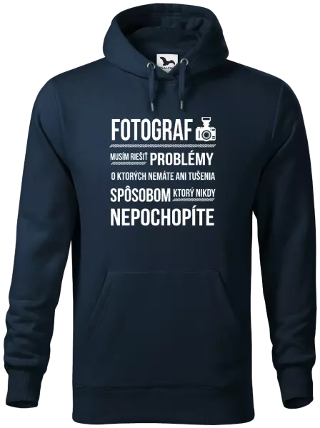 Pánska mikina Musím riešiť problémy - fotograf
